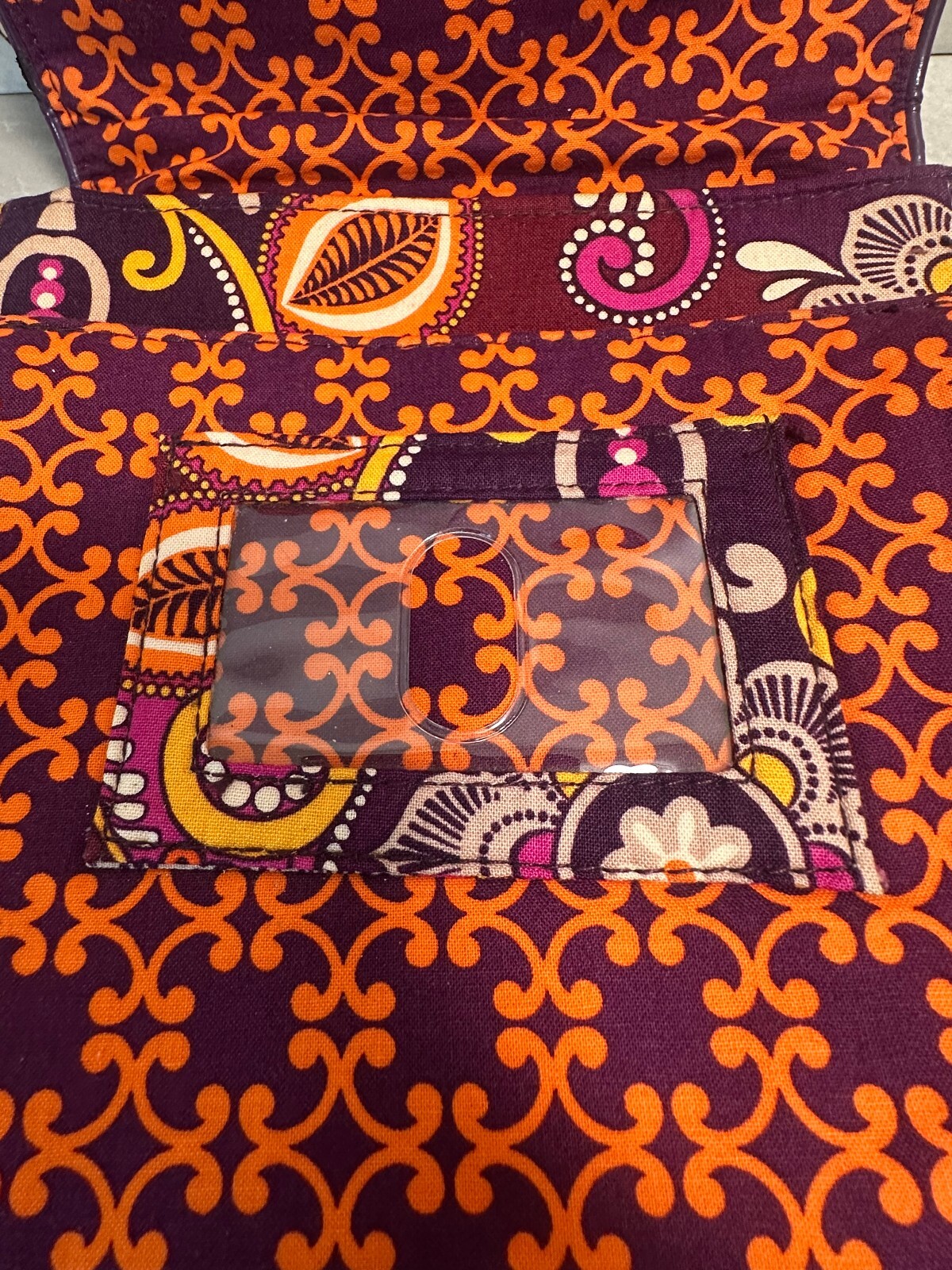 Vera Bradley retired burgundy Safari Sunset patchwork hipster crossbody bag