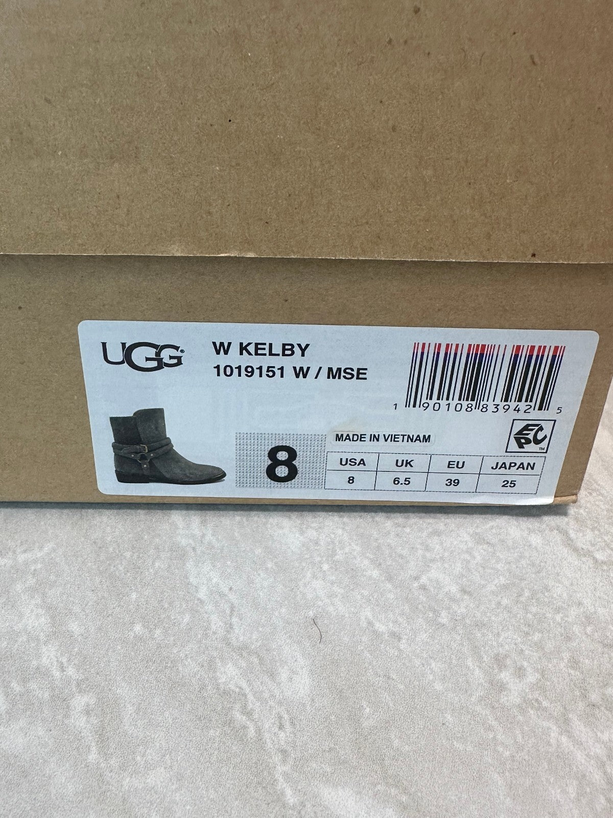 Discontinued UGG Kelby mouse gray suede harness moto mid-calf boots Size 8 biker