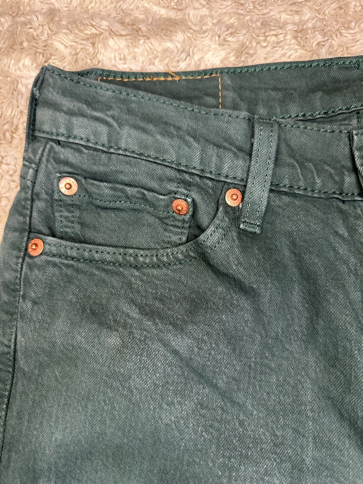 Levi's green 511 Slim Fit stretch denim jeans garment-dyed Water<Less 28x32