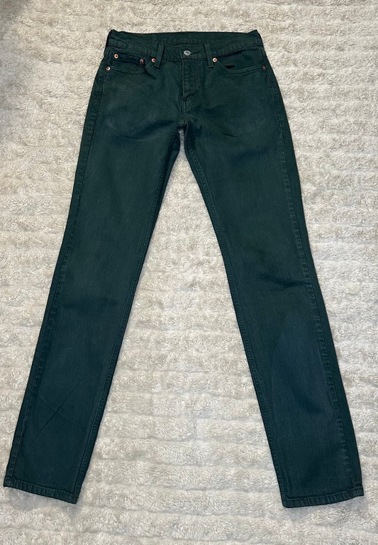 Levi's green 511 Slim Fit stretch denim jeans garment-dyed Water<Less 28x32