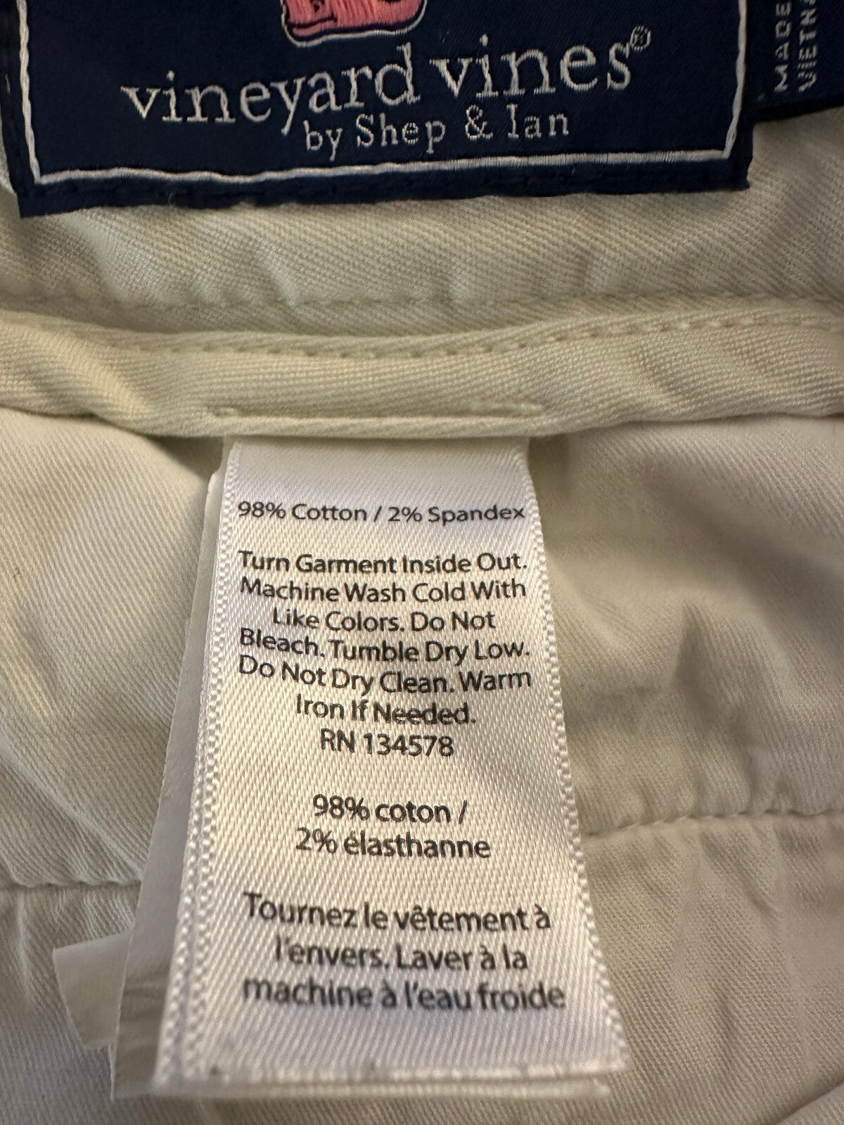 vineyard vines beige Breaker chino shorts Size 30 preppy coastal golfcore