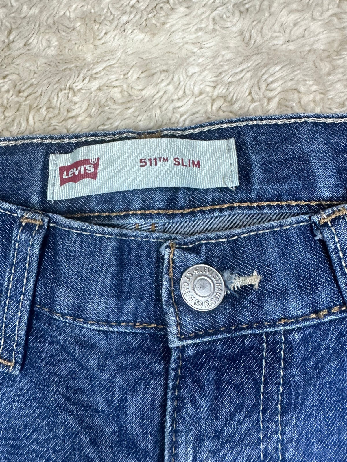 Levi's 511 Slim medium wash stretch denim jeans Youth 14Reg W27 L29/ Women XS/S