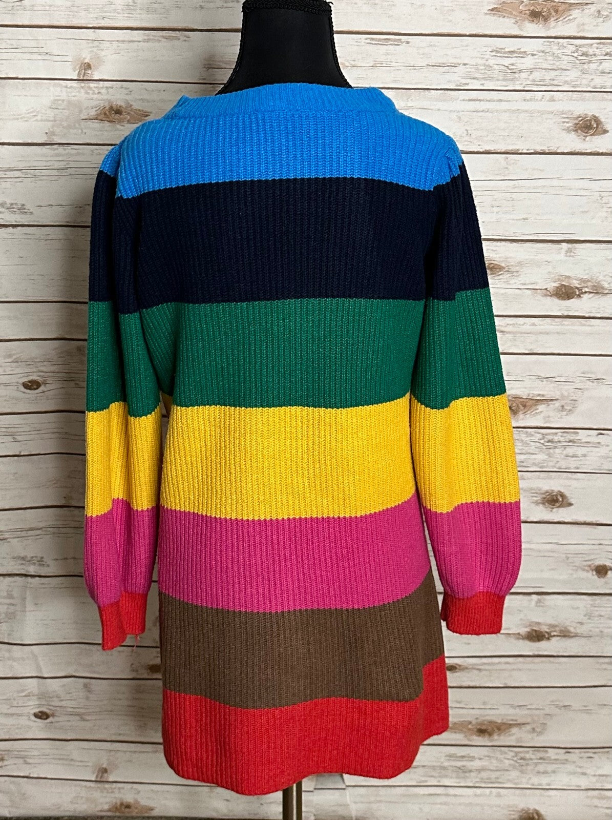 GAP Kids multicolored colorblock striped pullover knit sweater XL(12) dopemine