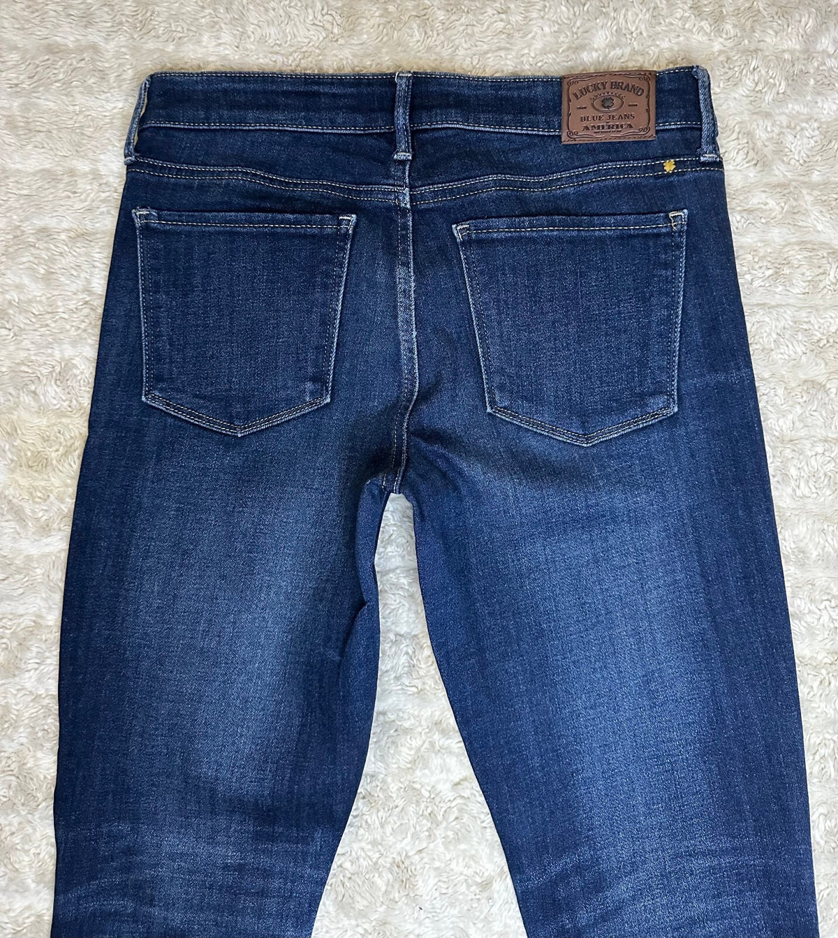 Lucky Brand Stella Skinny dark wash low rise stretch denim jeans Size 6/28 Y2K