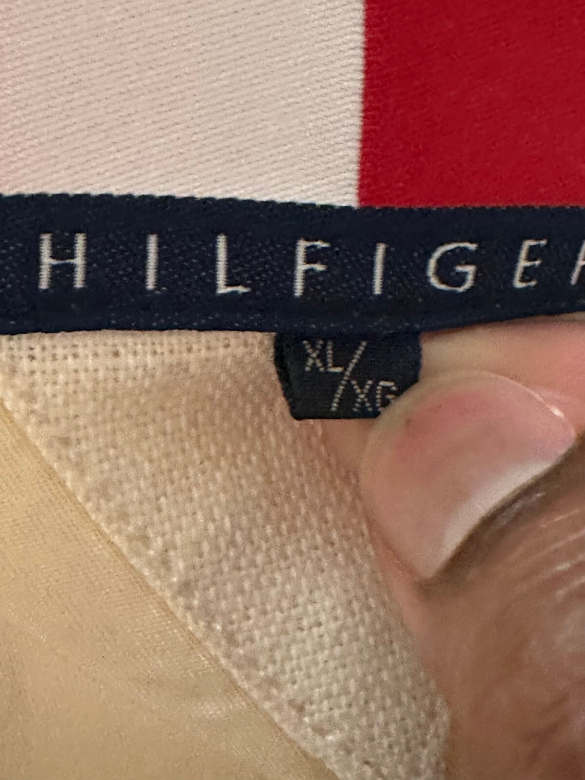 Tommy Hilfiger ivory linen cotton single-breasted sports coat blazer XL classic