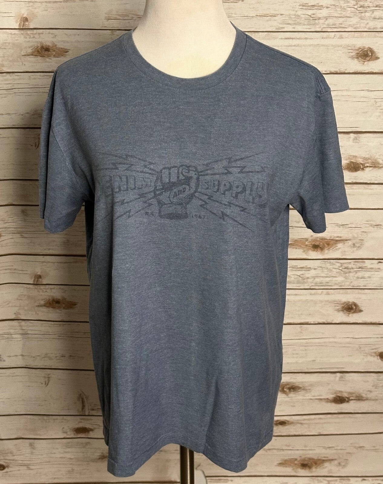 Denim & Supply Ralph Lauren heather blue short sleeve graphic tee Medium