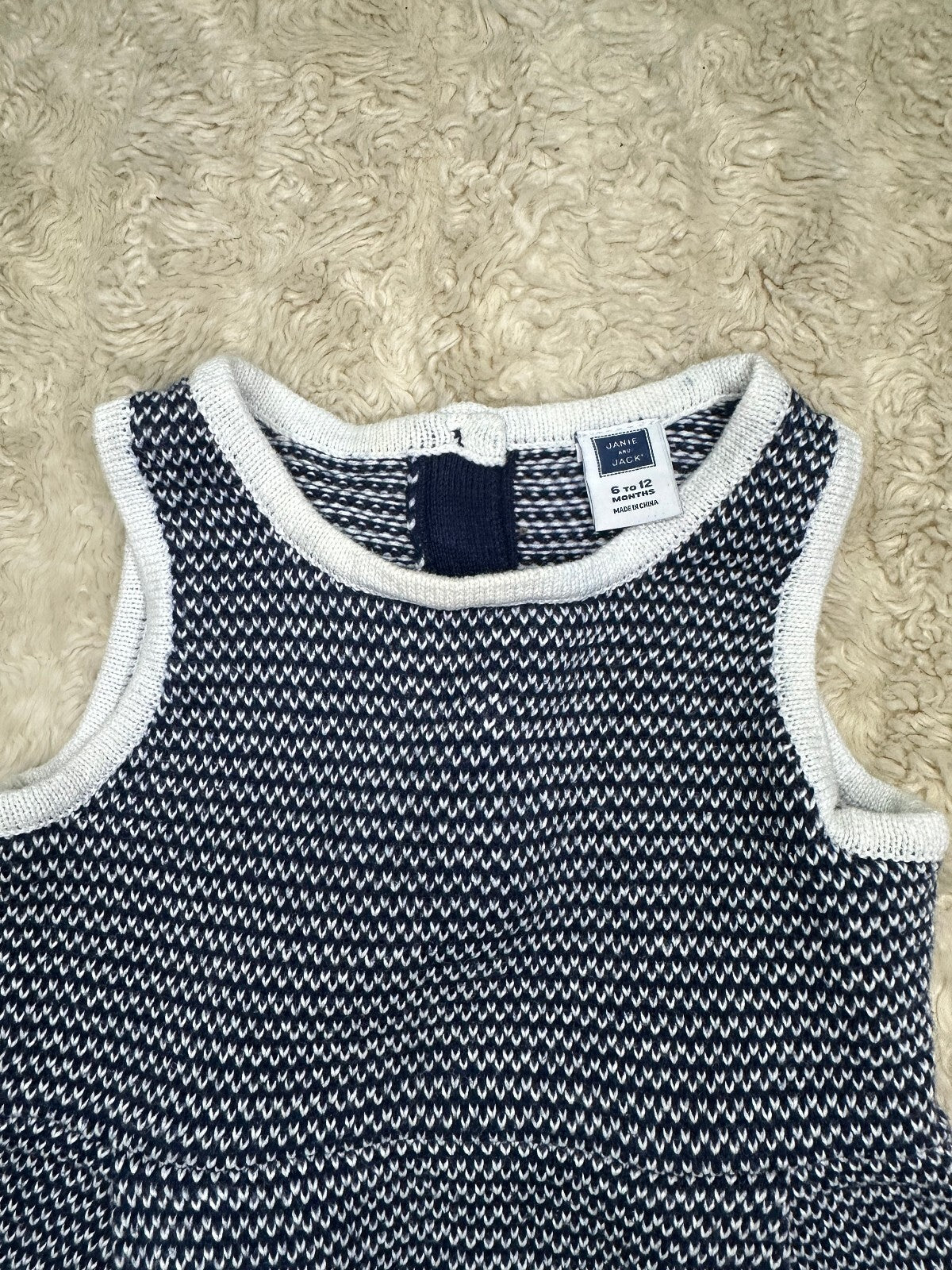 Janie and Jane In The Garden striped colorblock sleeveless knit dress 6-12M