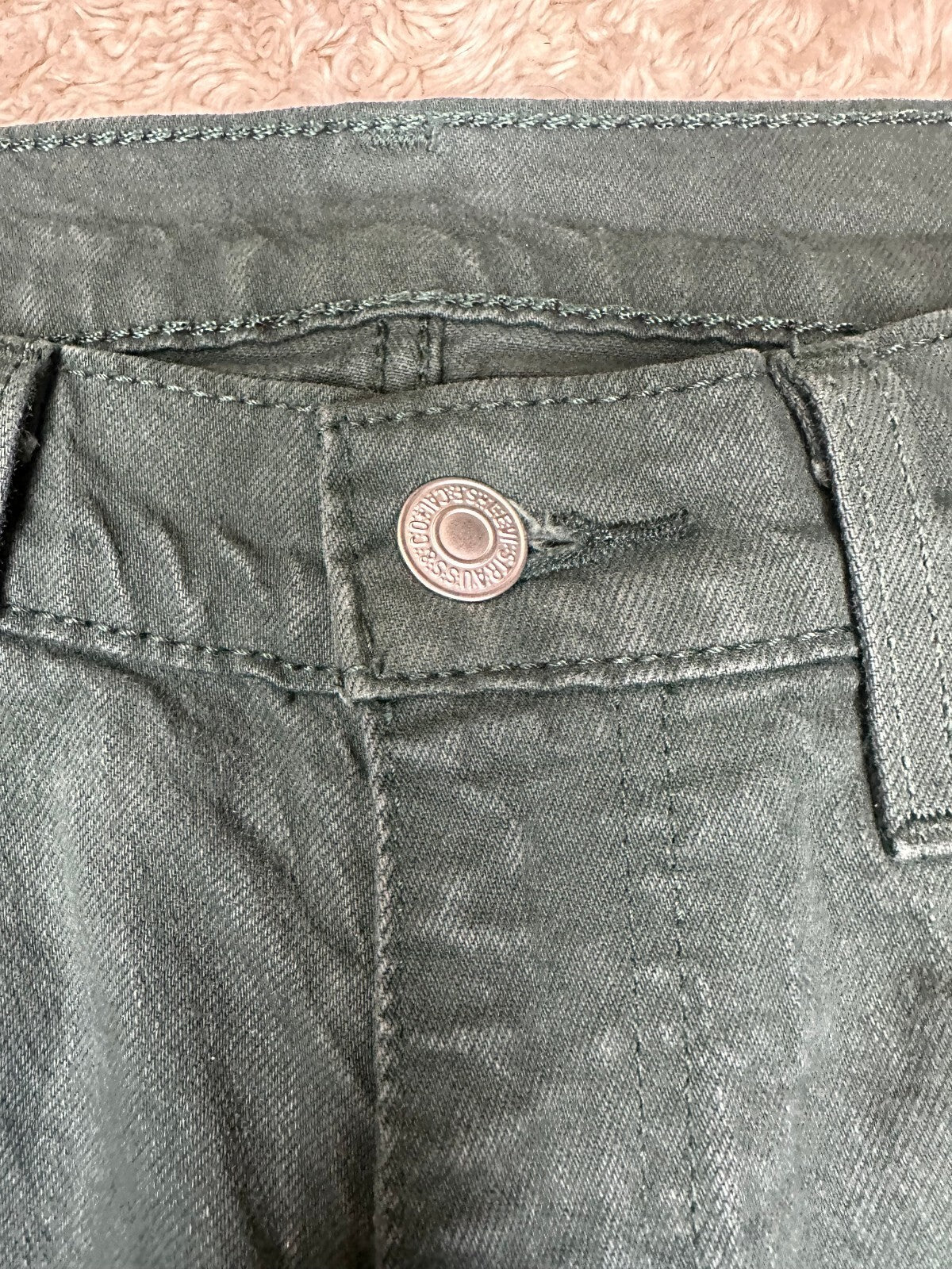 Levi's green 511 Slim Fit stretch denim jeans garment-dyed Water<Less 28x32