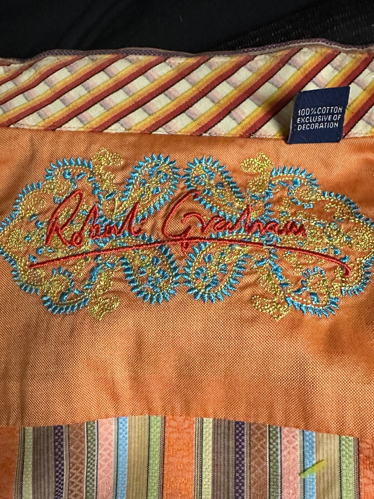 Robert Graham multicolored striped long sleeves cotton button-up shirt Large