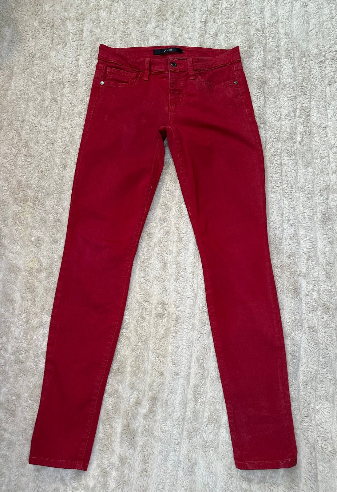 Joe's Jeans Skinny Visionaire rouge red mid-rise stretch denim jeans Size 29