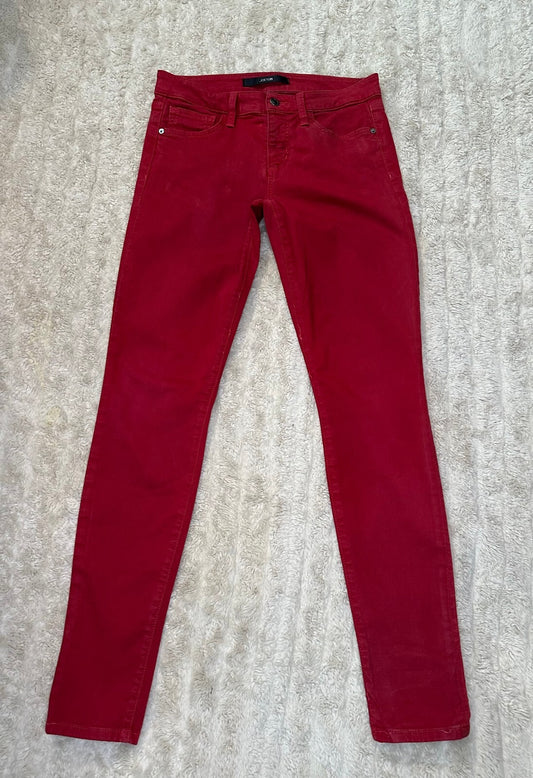 Joe's Jeans Skinny Visionaire rouge red mid-rise stretch denim jeans Size 29