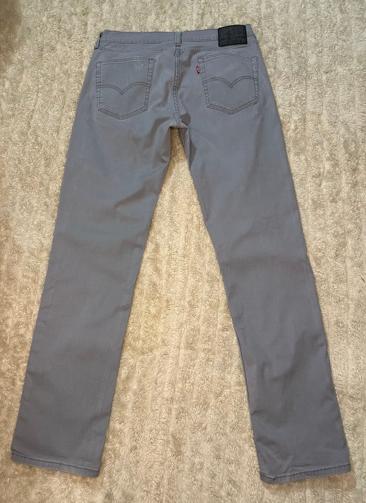 Levi's 514 Straight Fit gray mid-rise denim jeans 33x34 normcore minimalist