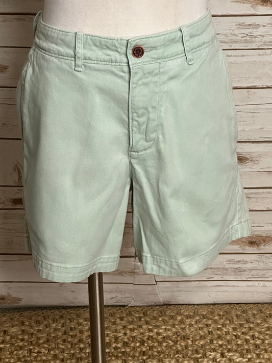 Vintage Abercrombie & Fitch mint green 100% cotton mid-rise chino shorts Size 32