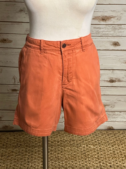 Abercrombie & Fitch coral orange 100% cotton chino shorts Size 32 coastal preppy