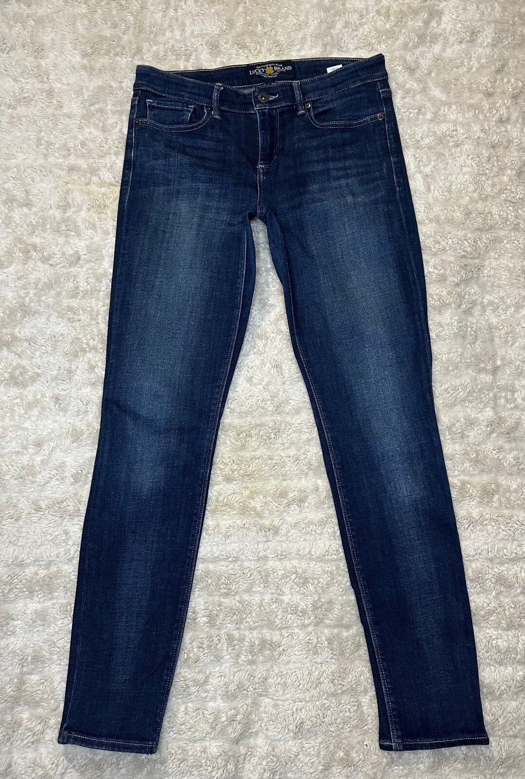 Lucky Brand Stella Skinny dark wash low rise stretch denim jeans Size 6/28 Y2K