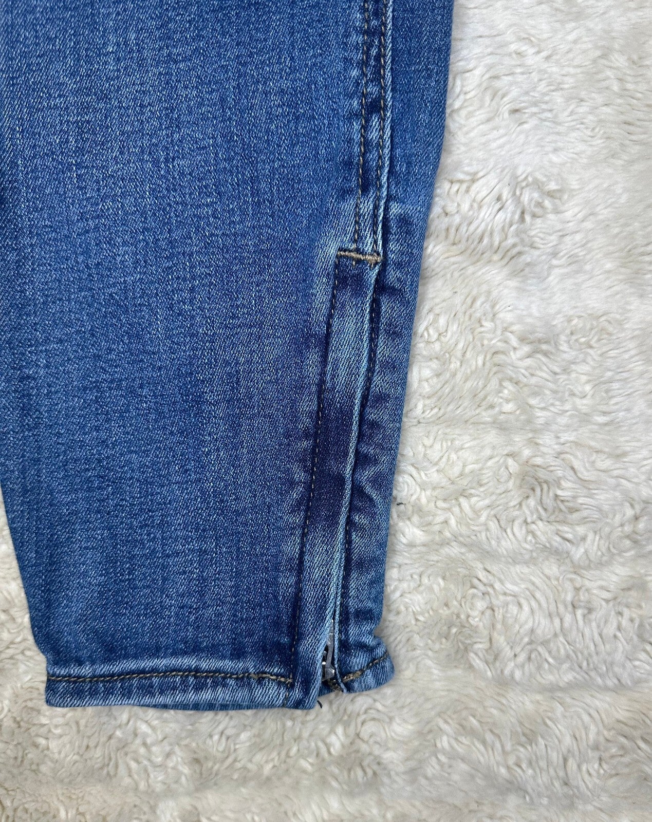 Pistola Anais distressed mid-rise zippered ankle skinny stretch denim jeans 27