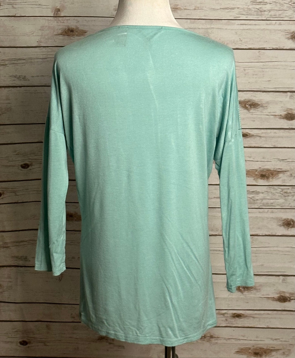 BKE green mesh applique long sleeve tunic top Medium Y2K fairycore whimsical