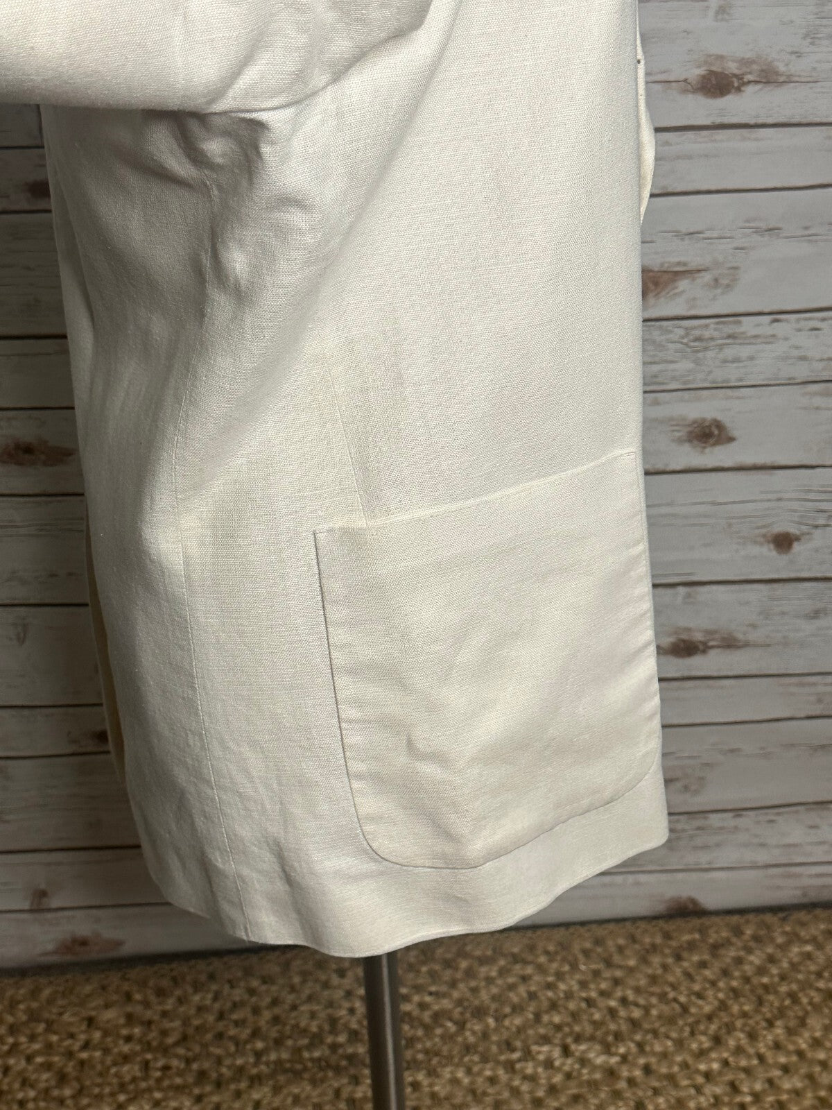 Tommy Hilfiger ivory linen cotton single-breasted sports coat blazer XL classic