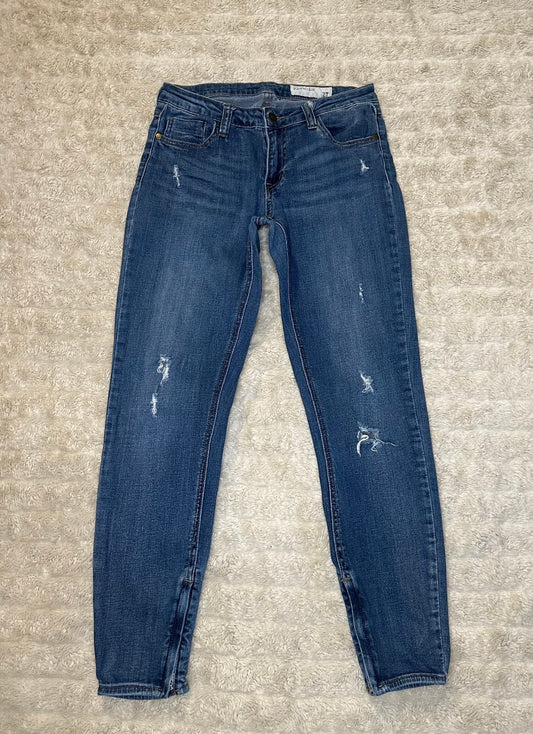 Pistola Anais distressed mid-rise zippered ankle skinny stretch denim jeans 27