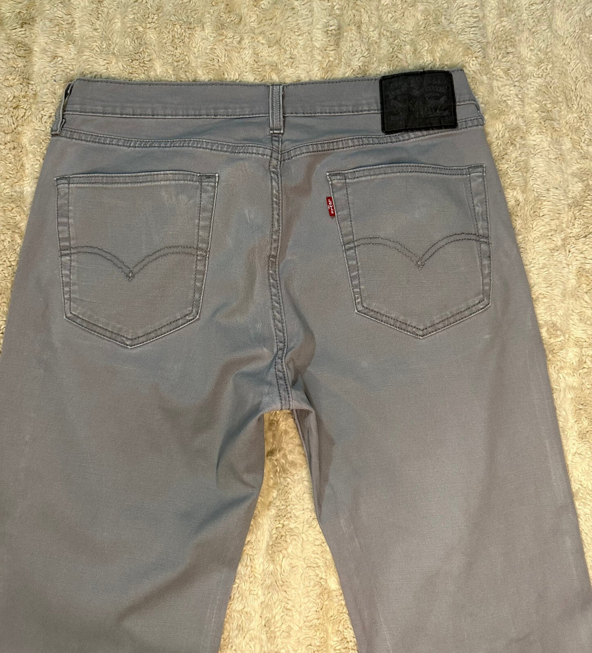 Levi's 514 Straight Fit gray mid-rise denim jeans 33x34 normcore minimalist