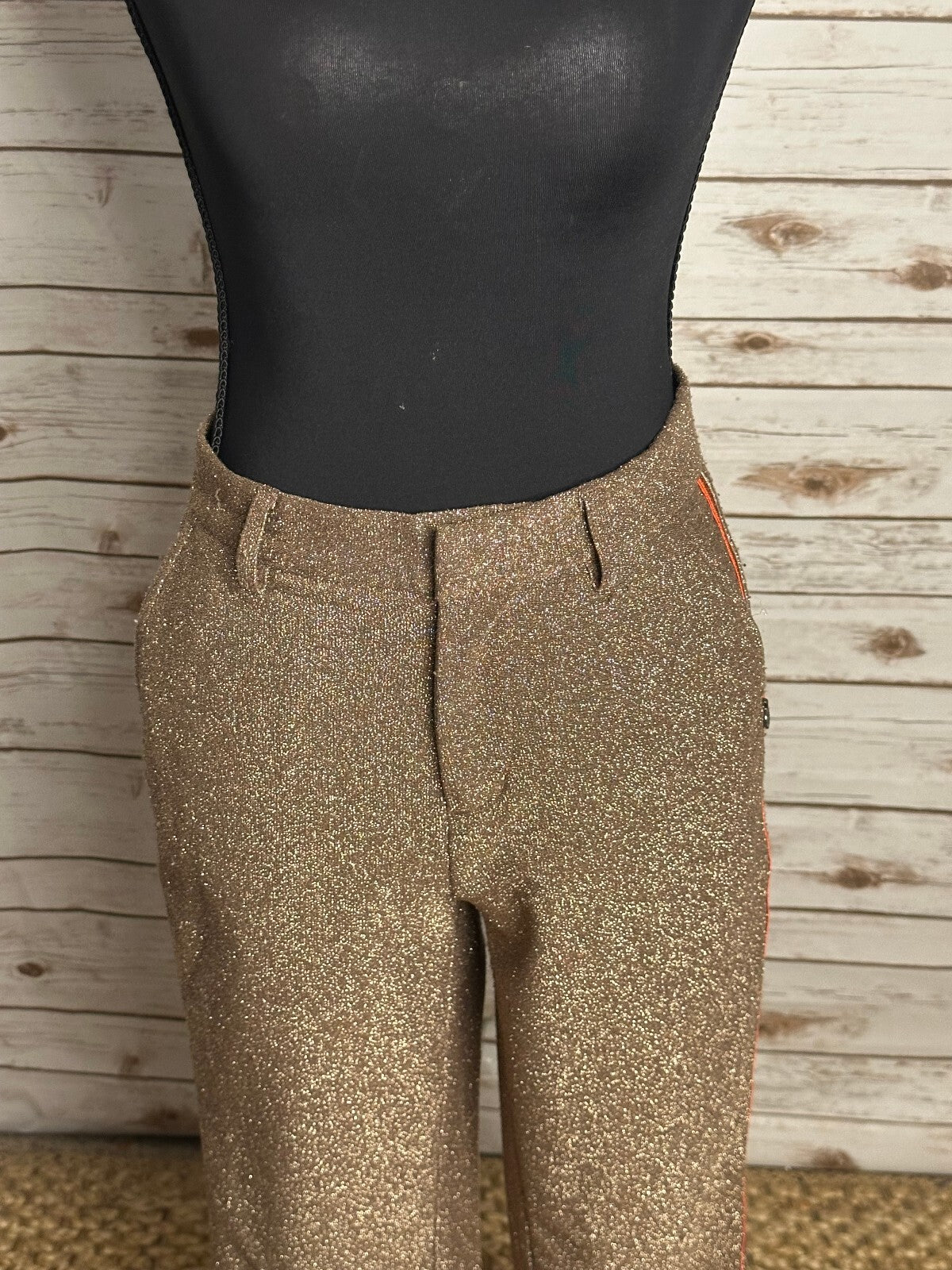 Scotch & Soda Far, Far Away gold/bronze metallic Lurex dress pants Size XS party