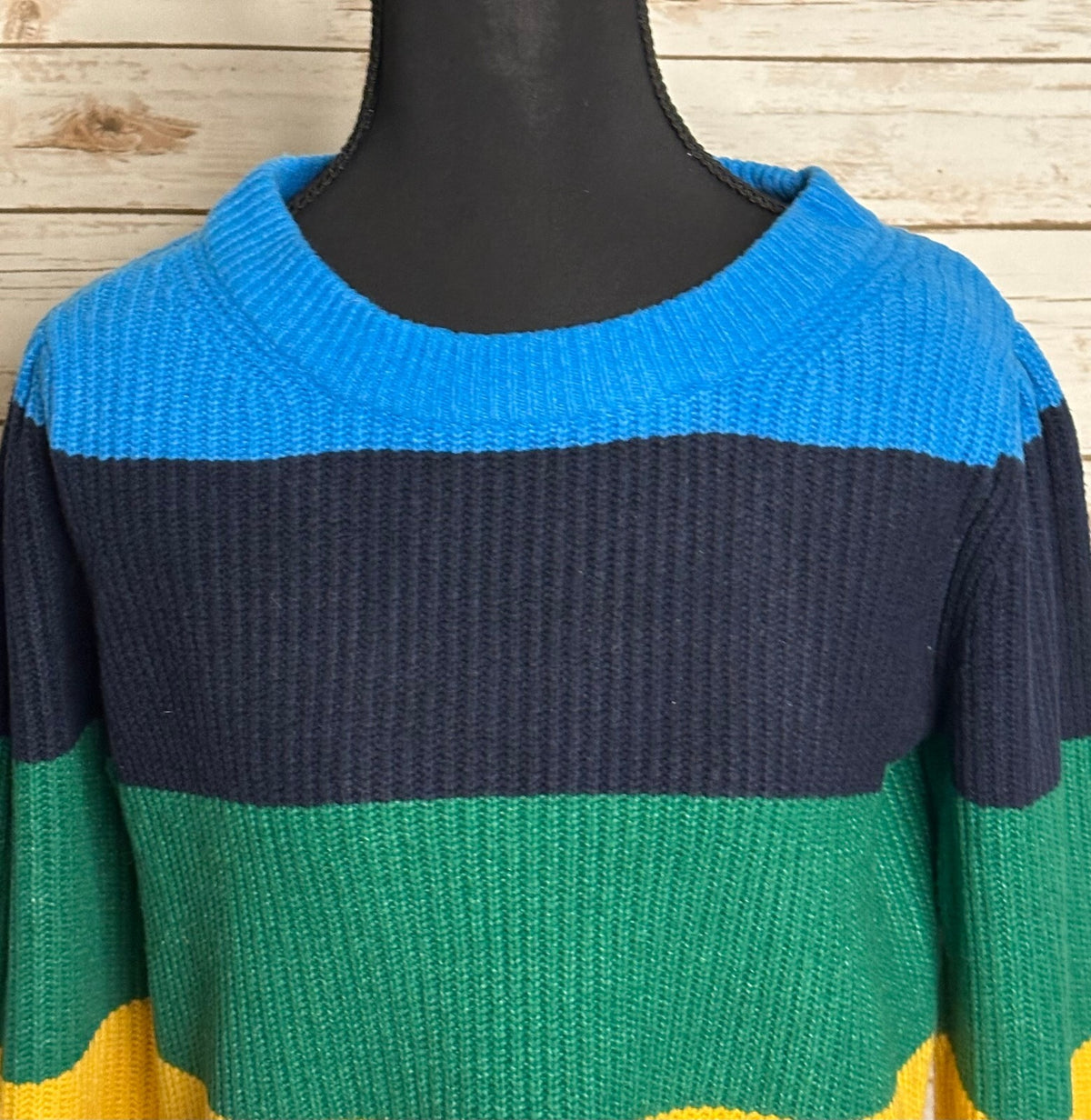 GAP Kids multicolored colorblock striped pullover knit sweater XL(12) dopemine