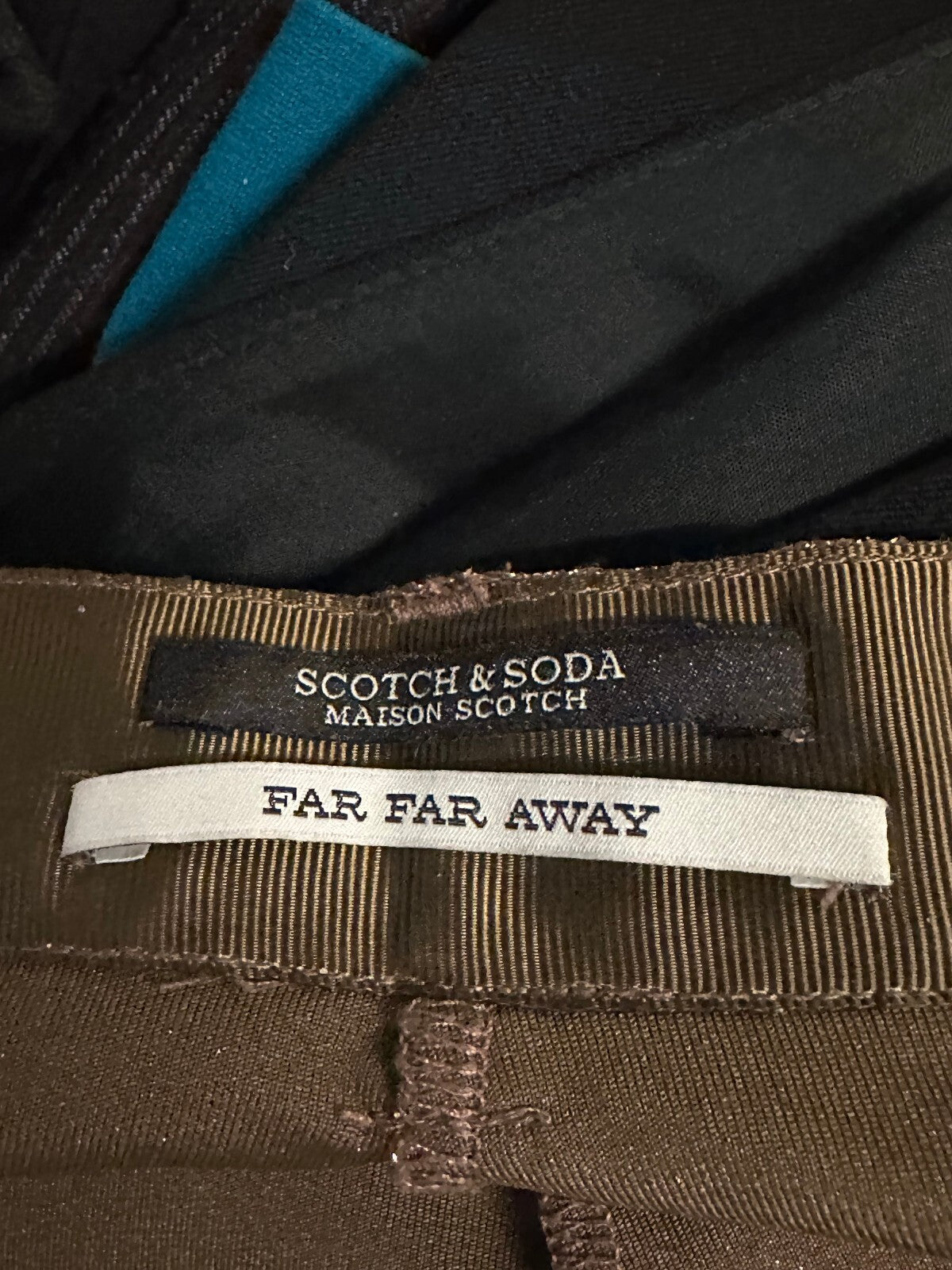 Scotch & Soda Far, Far Away gold/bronze metallic Lurex dress pants Size XS party