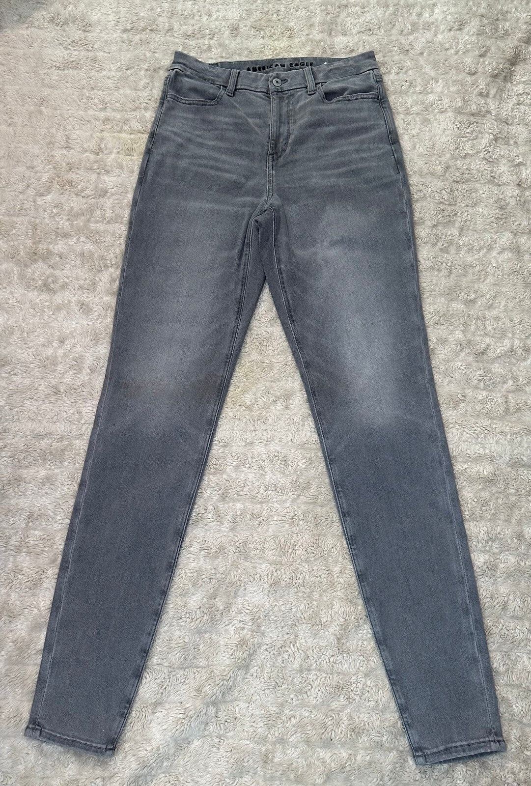 American Eagle grey Curvy Hi-Rise Next Level Stretch jeggings Size 8 X-Long