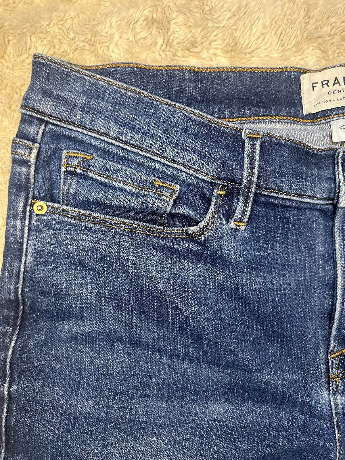Frame Le Garcon Florence wash slim straight stretch denim jeans 29 French Girl