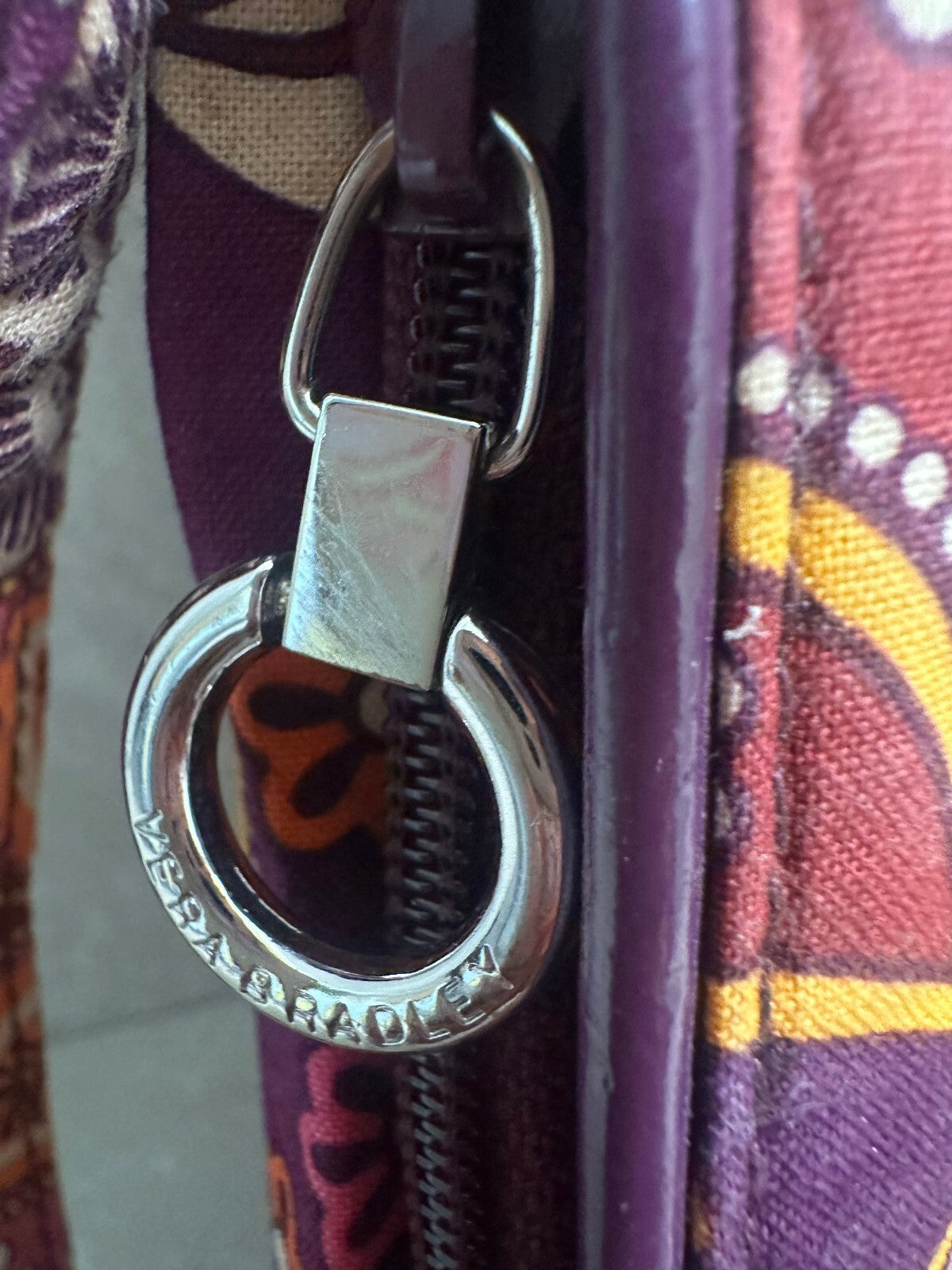Vera Bradley retired burgundy Safari Sunset patchwork hipster crossbody bag