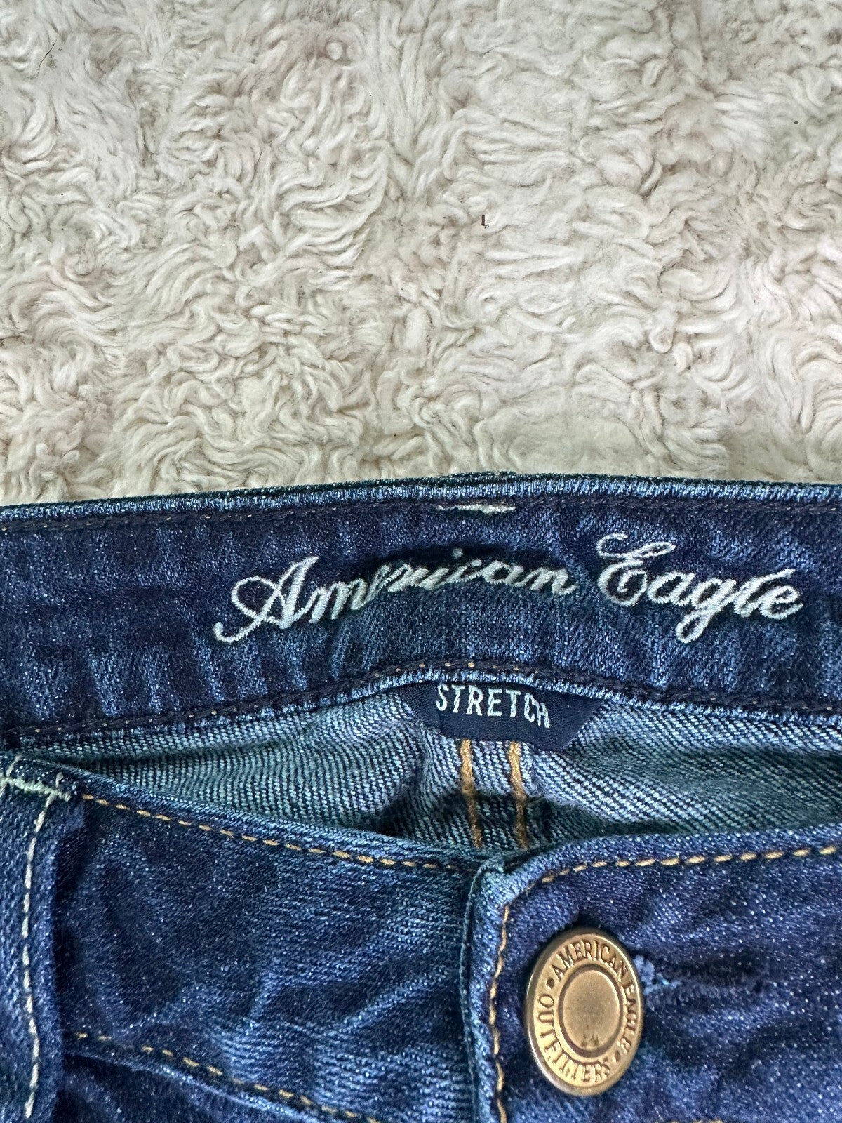 American Eagle Skinny dark wash stretch denim jeans Size 8 Short normcore casual