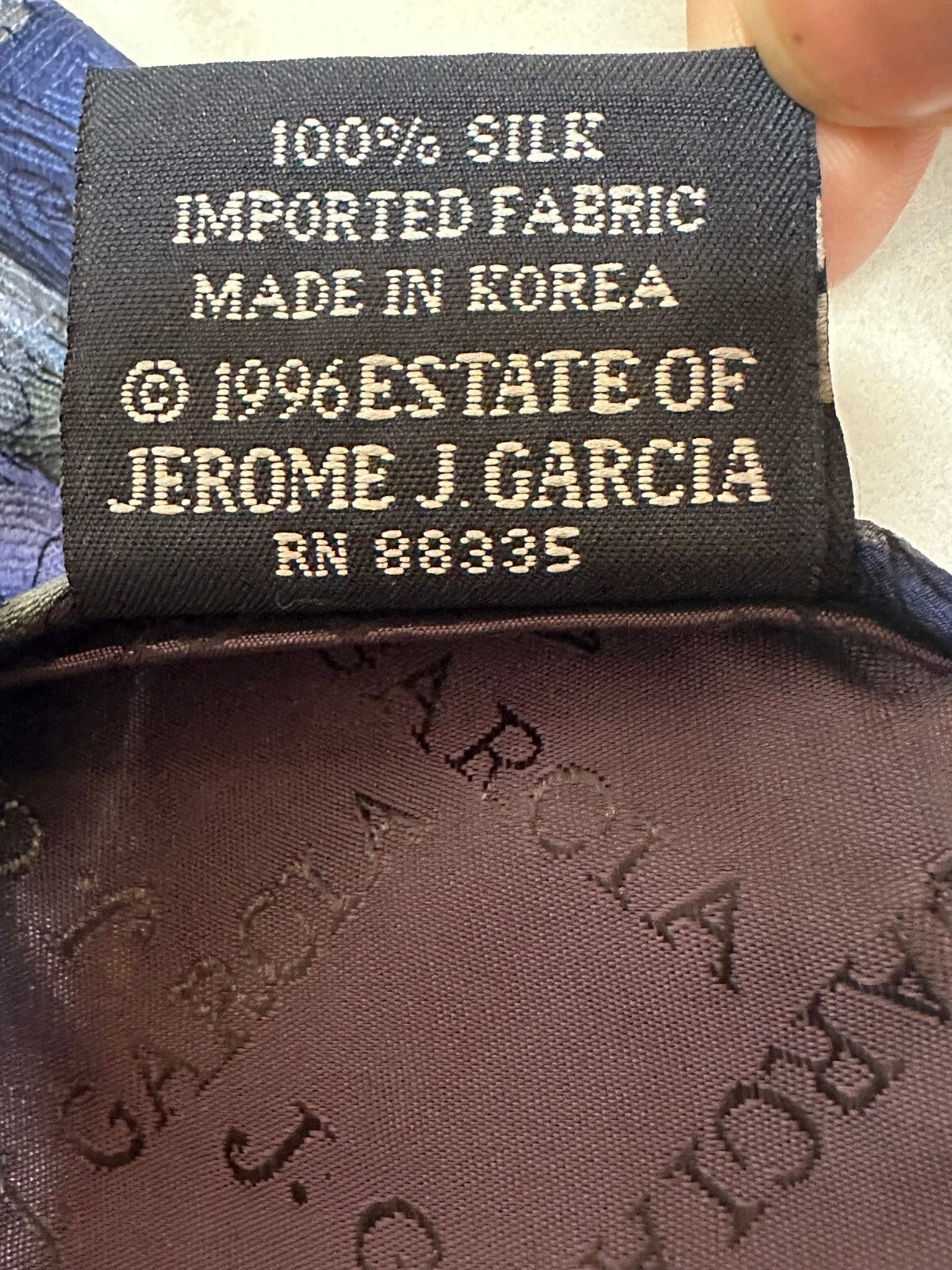 Vintage J. Garcia Like a Twittering Machine Collection 14 blue 100% silk tie