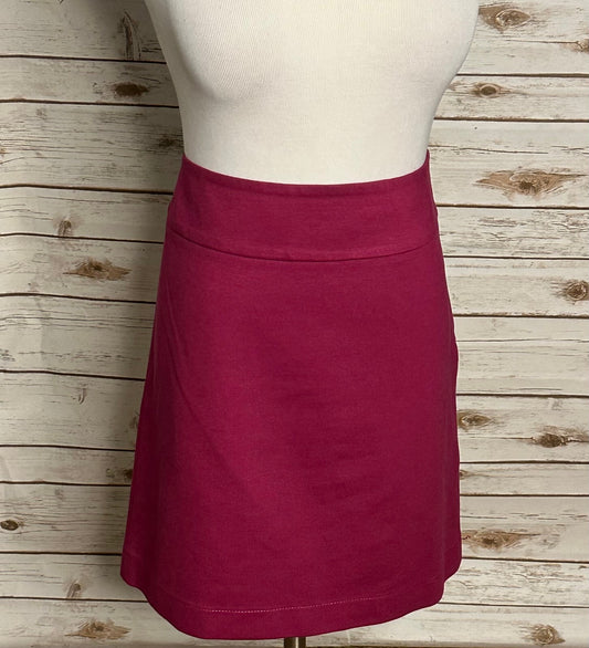 Banana Republic fuchsia pink side zipper A-line mini skirt Size 10 minimalist