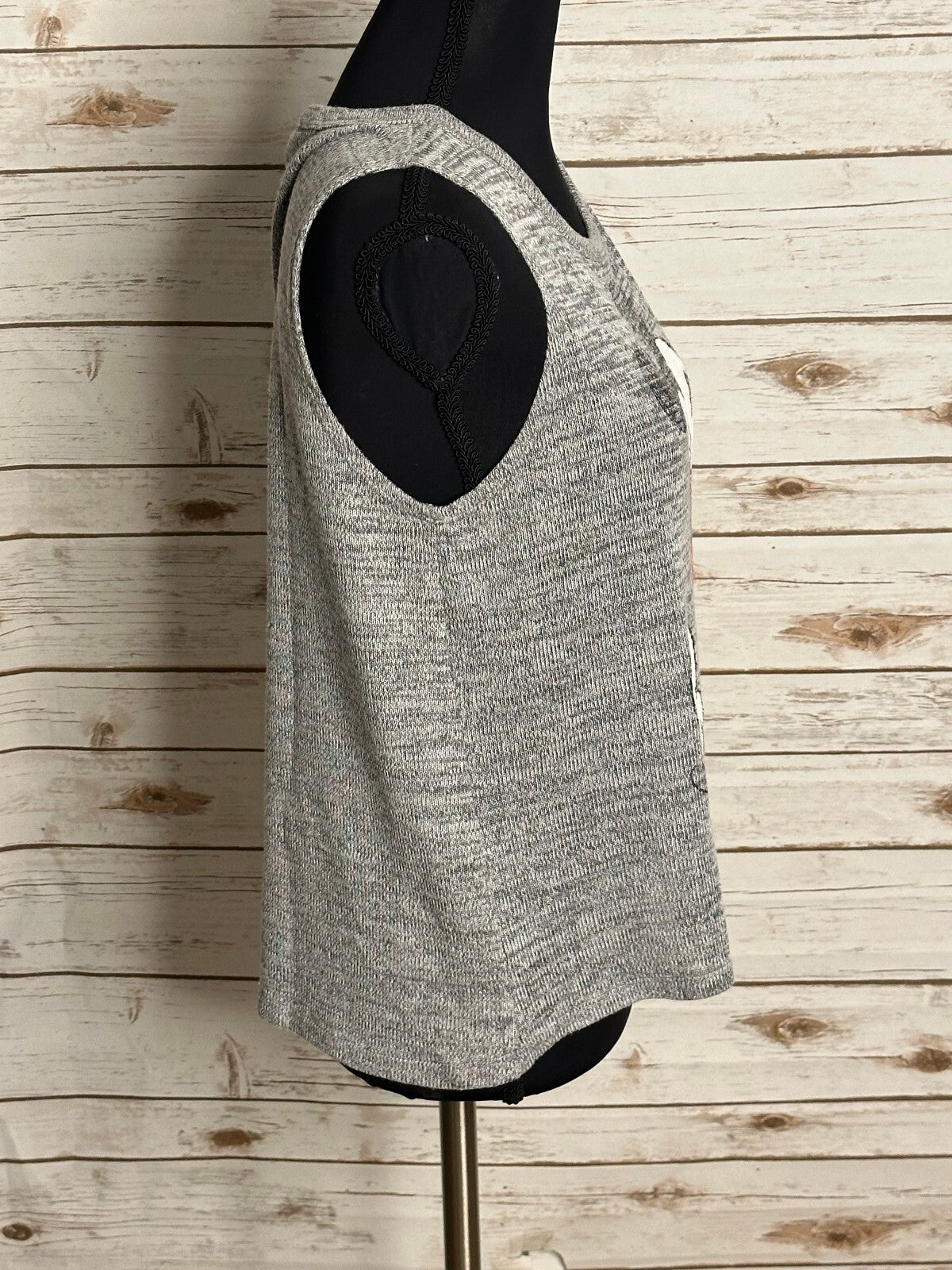 Disney Mickey Mouse grey heathered sleeveless graphic knit tank top Size Small