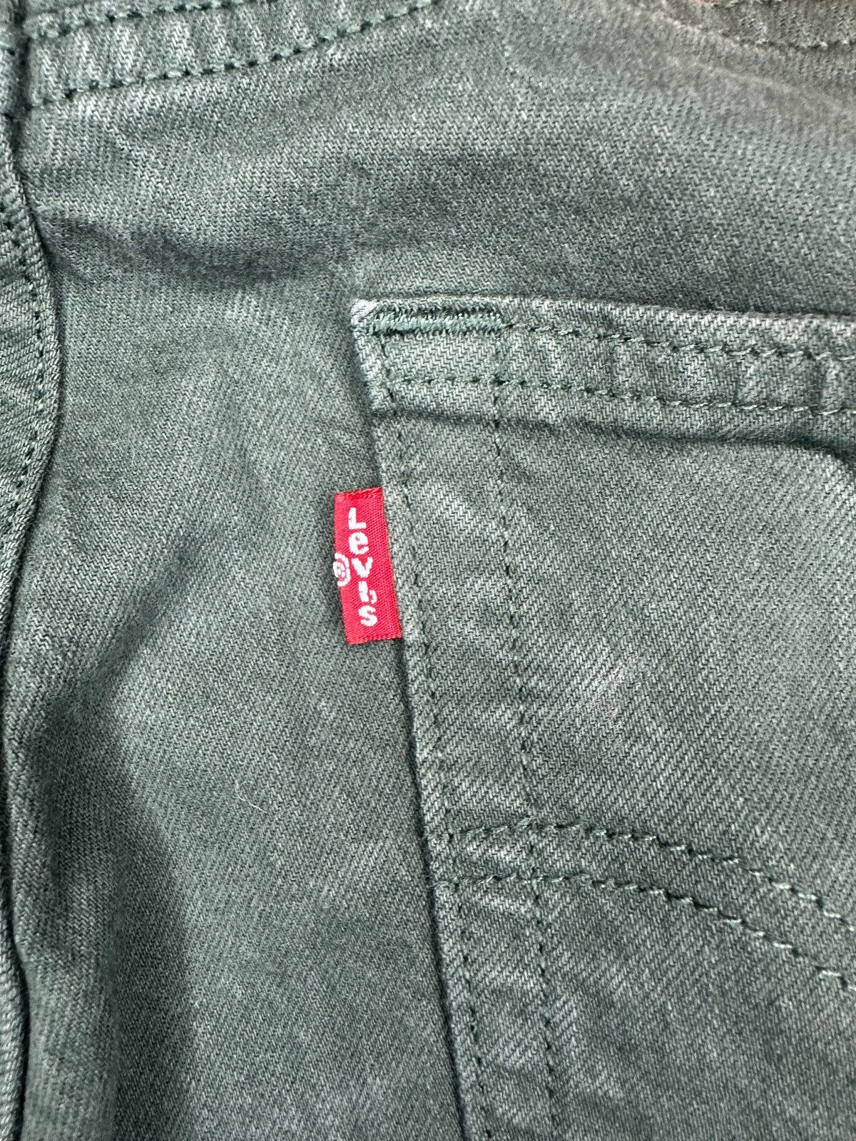 Levi's green 511 Slim Fit stretch denim jeans garment-dyed Water<Less 28x32