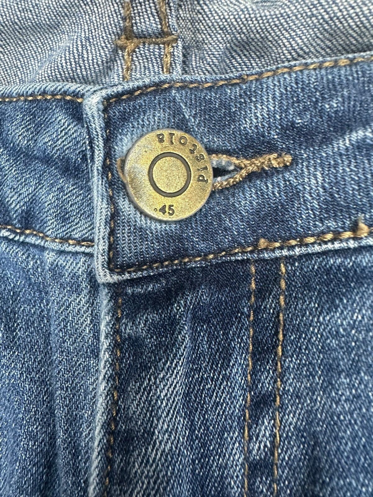 Pistola Anais distressed mid-rise zippered ankle skinny stretch denim jeans 27