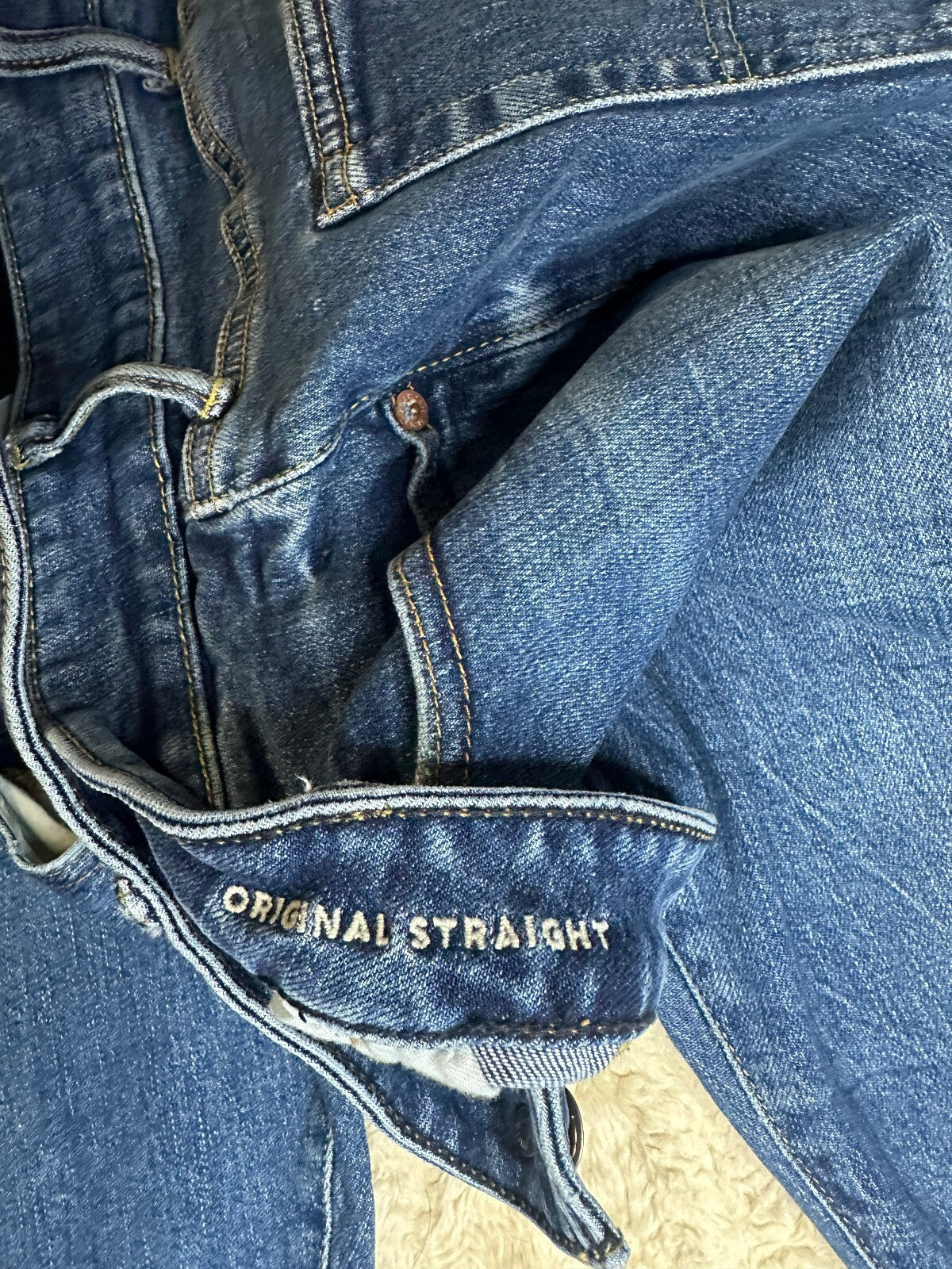 American Eagle Original Straight AirFlex+ medium wash denim jeans 40x32