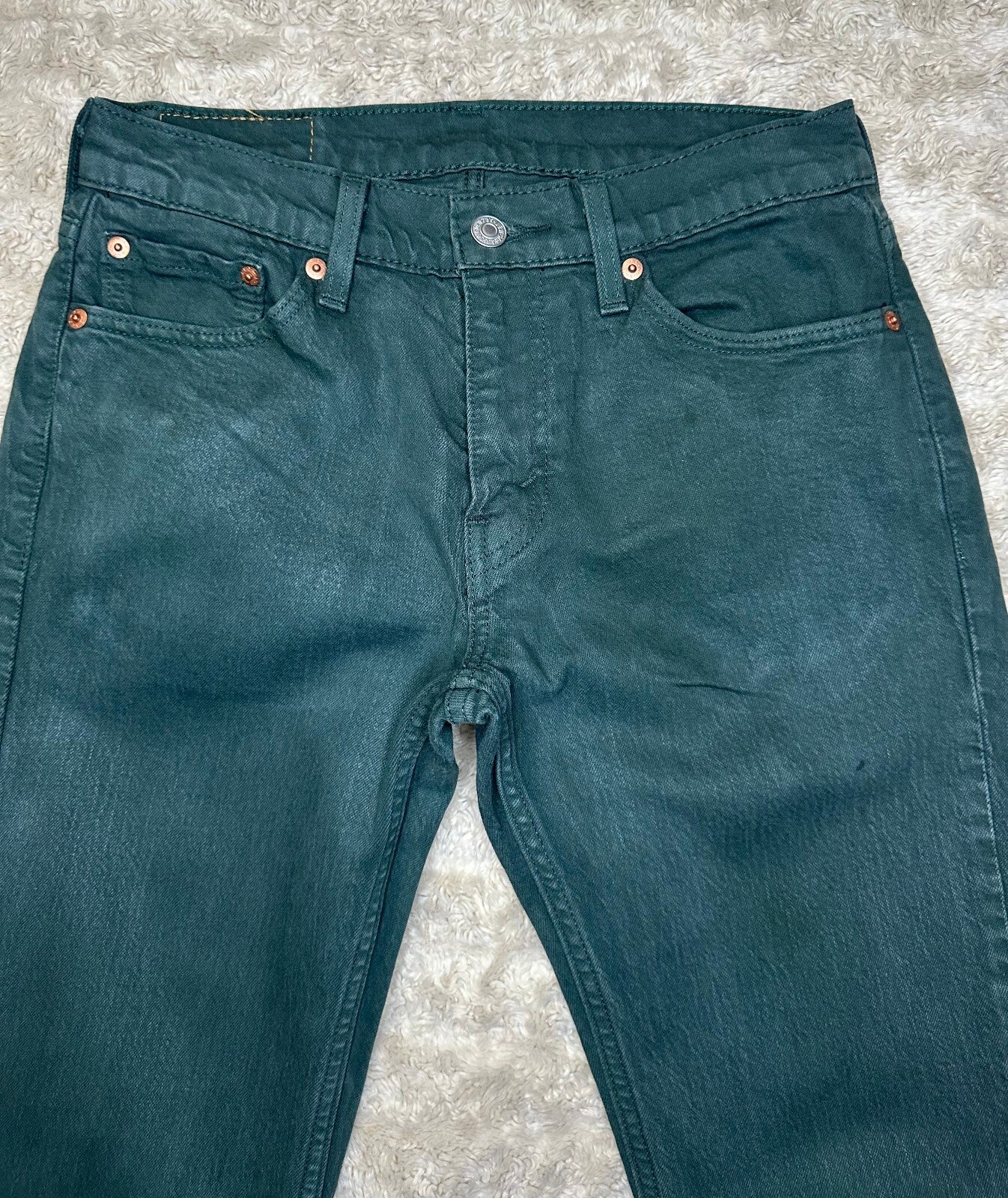 Levi's green 511 Slim Fit stretch denim jeans garment-dyed Water<Less 28x32
