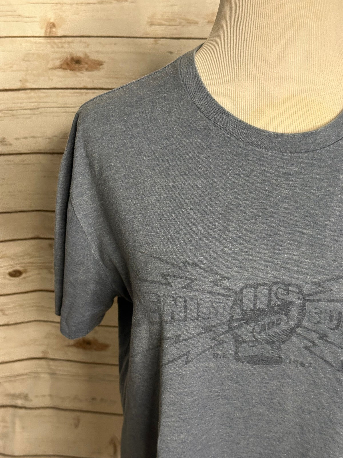 Denim & Supply Ralph Lauren heather blue short sleeve graphic tee Medium