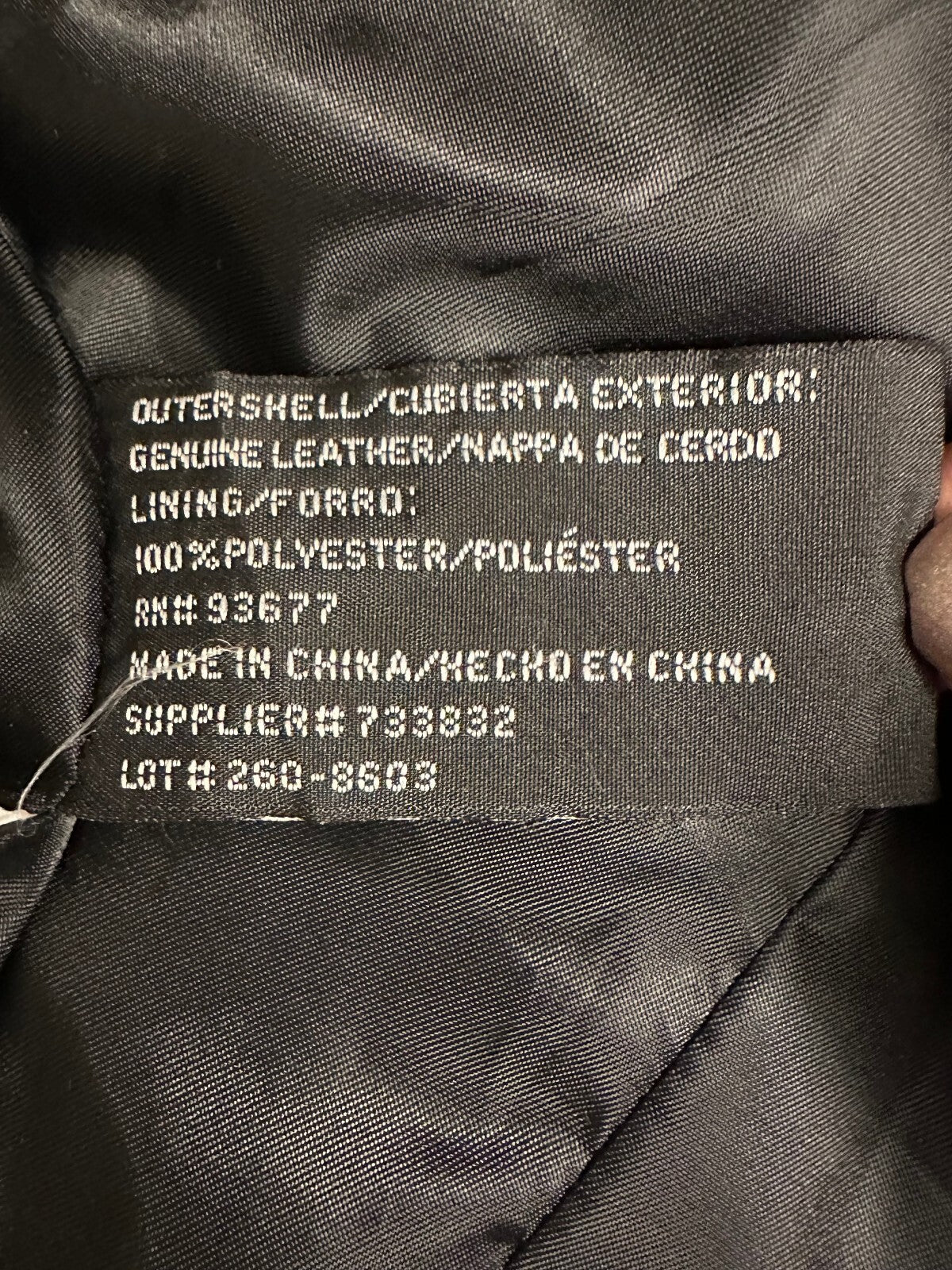 Black 100% leather full zip long sleeve jacket Small minimalist quiet luxury