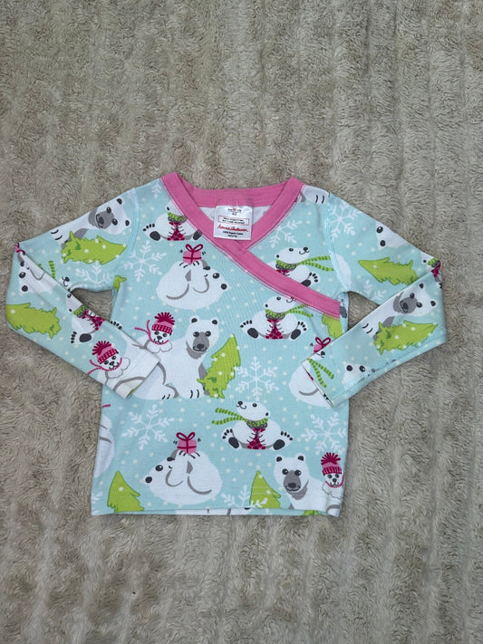 Hanna Andersson polar bear long sleeve 100% organic cotton pajama top Size 3