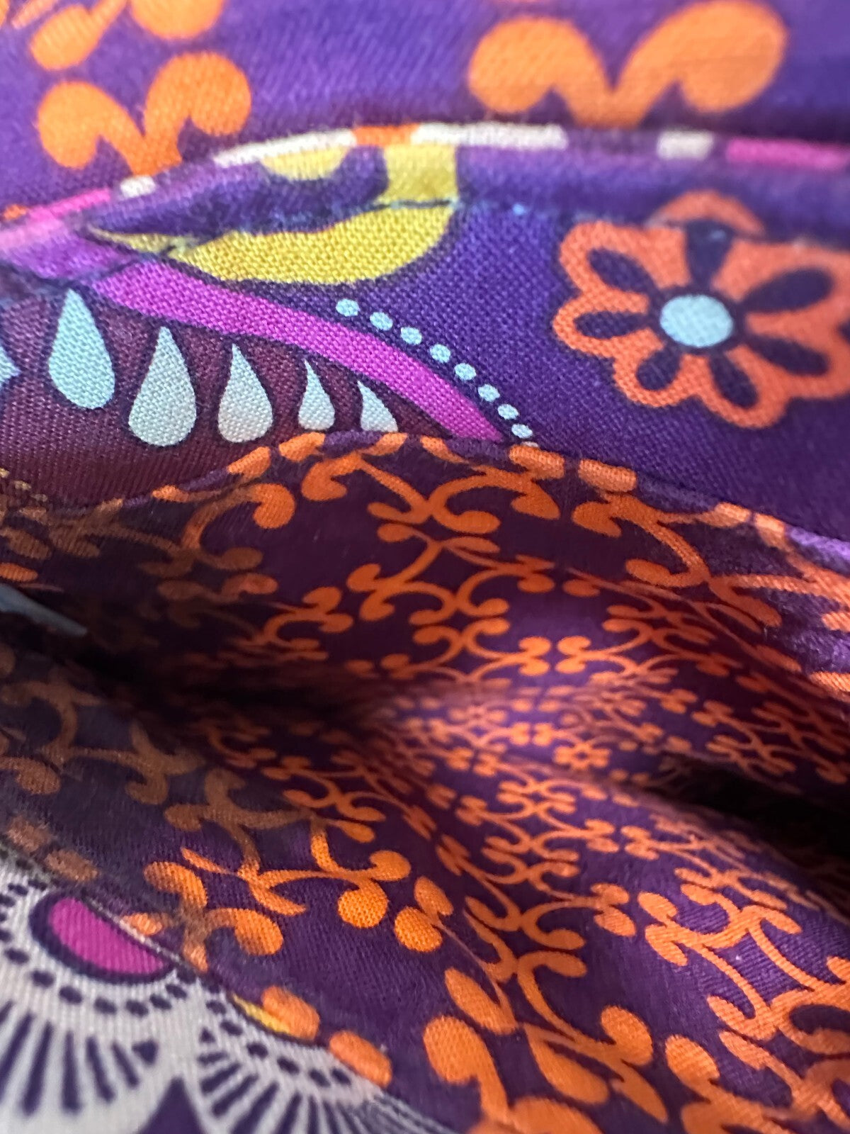 Vera Bradley retired burgundy Safari Sunset patchwork hipster crossbody bag