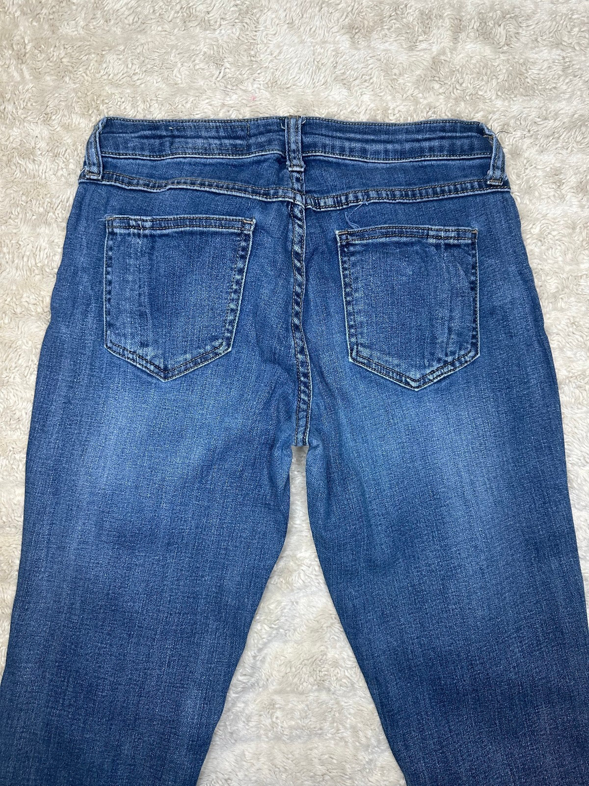 Pistola Anais distressed mid-rise zippered ankle skinny stretch denim jeans 27