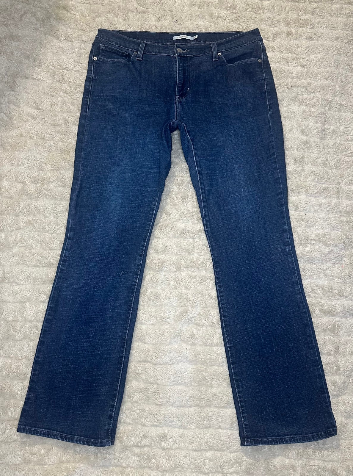Levi's medium wash Classic Bootcut stretch denim jeans 16W Western cowgirl boho