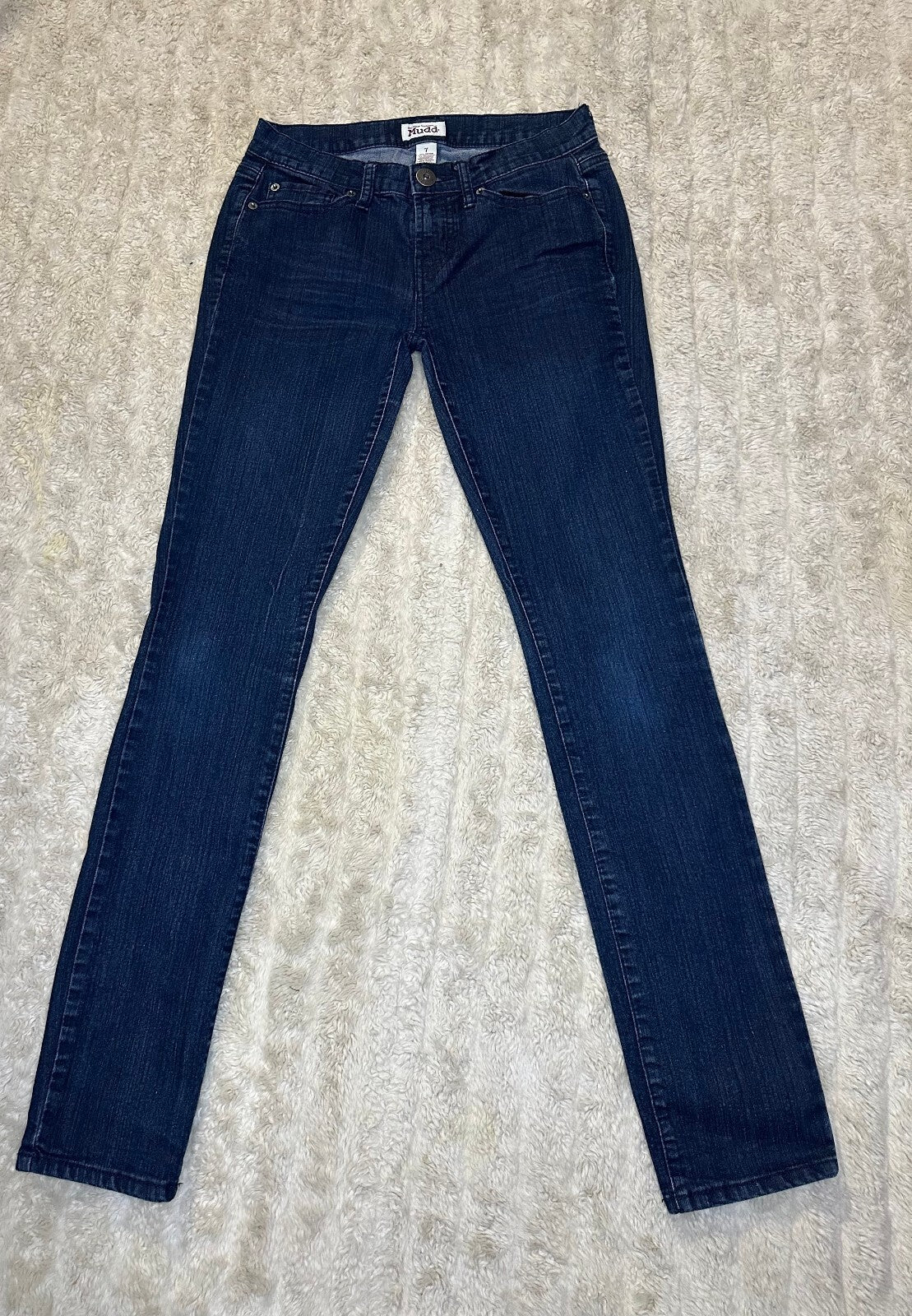 Mudd dark wash low-rise slim straight stretch denim jeans Size 7 Y2K 2000s