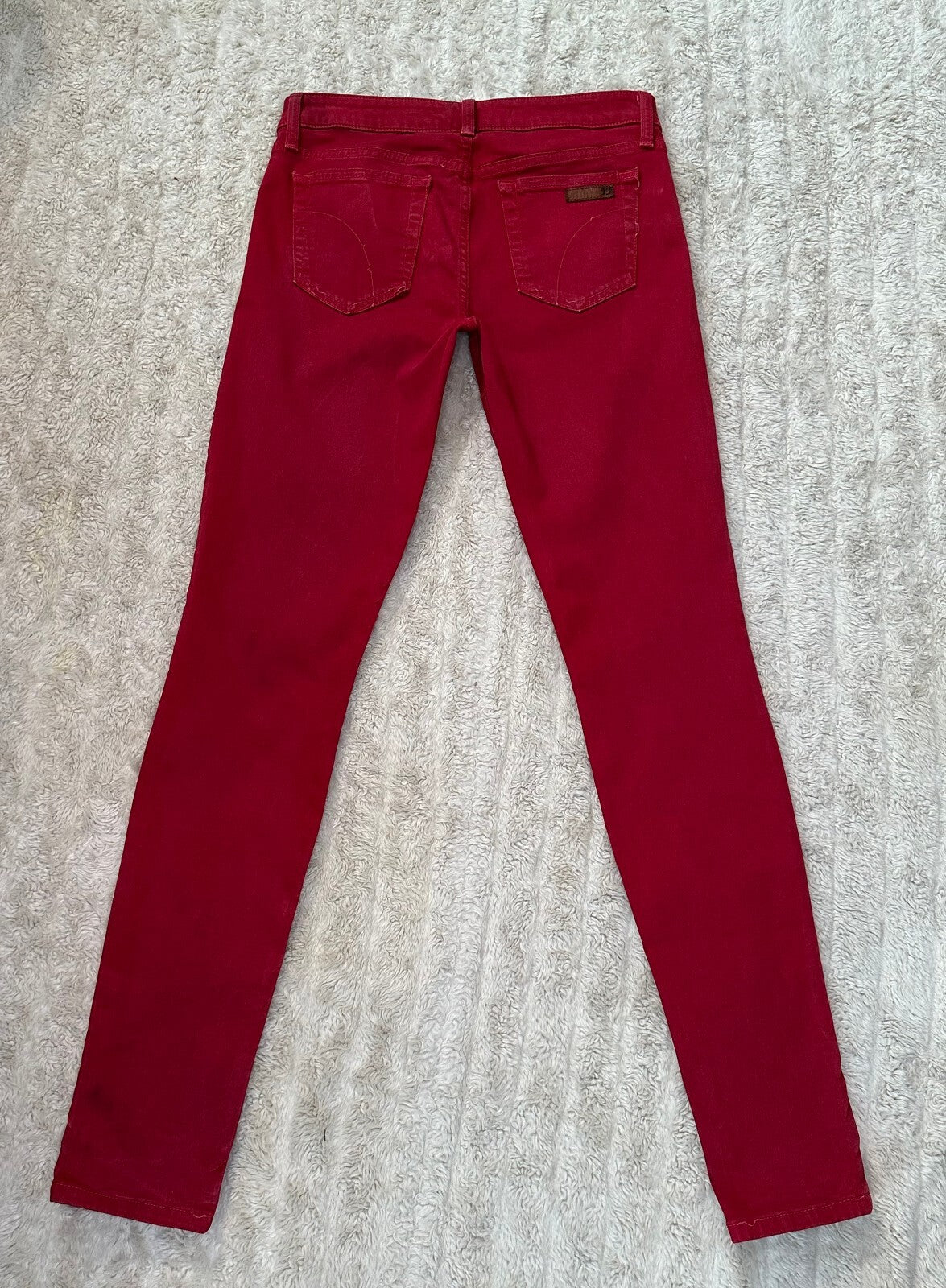 Joe's Jeans Skinny Visionaire rouge red mid-rise stretch denim jeans Size 29