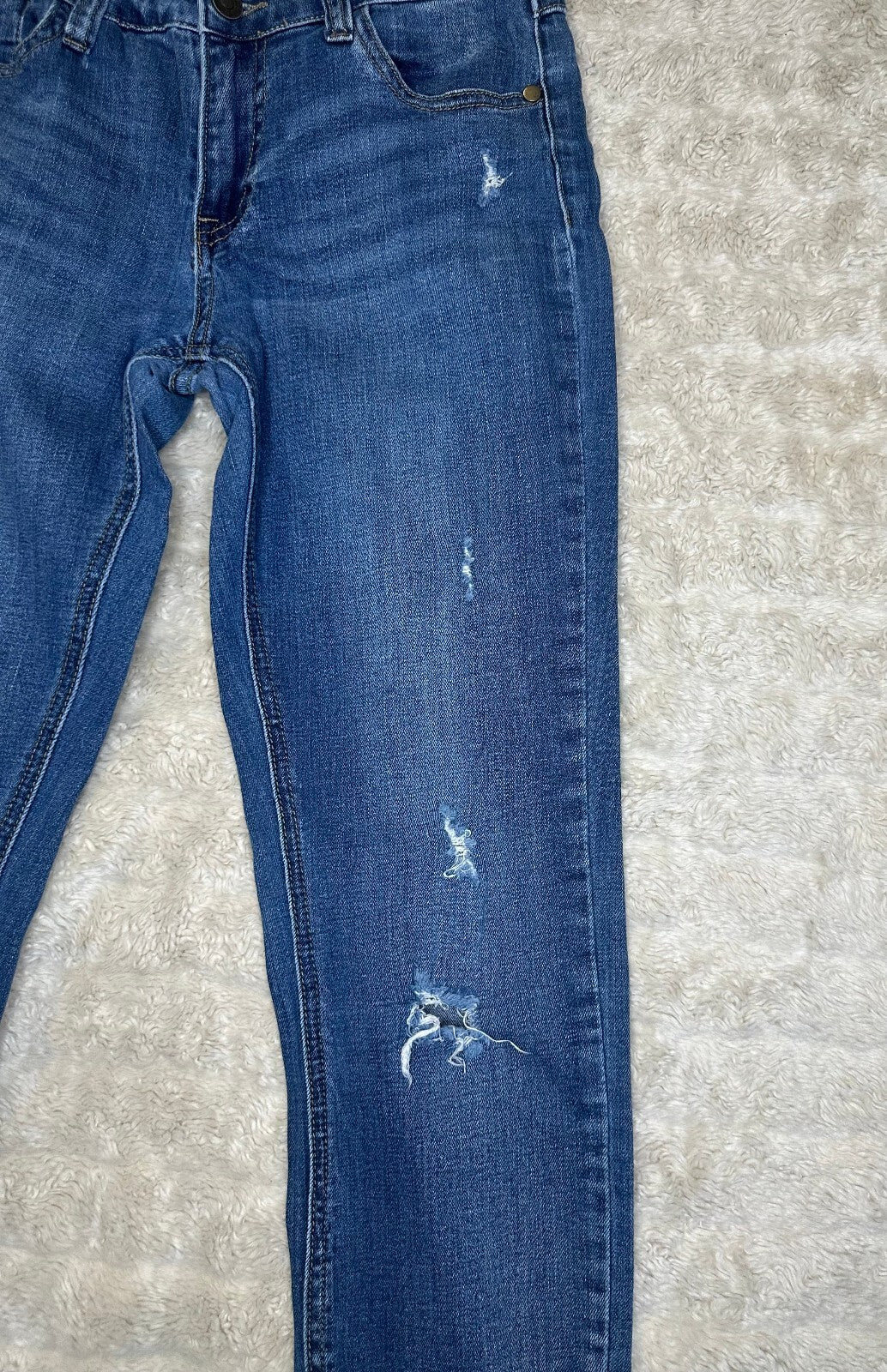 Pistola Anais distressed mid-rise zippered ankle skinny stretch denim jeans 27