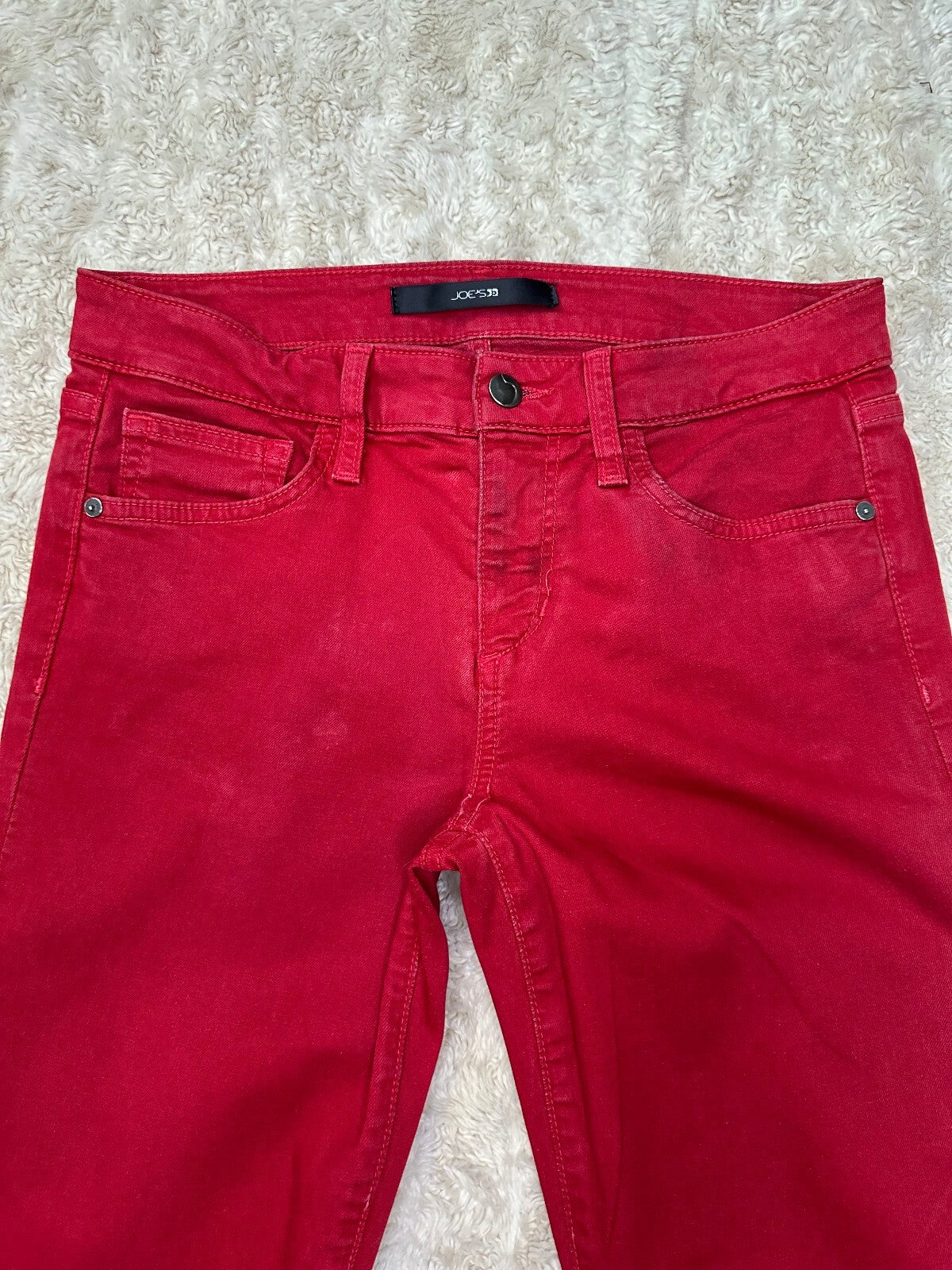 Joe's Jeans Skinny Visionaire rouge red mid-rise stretch denim jeans Size 29