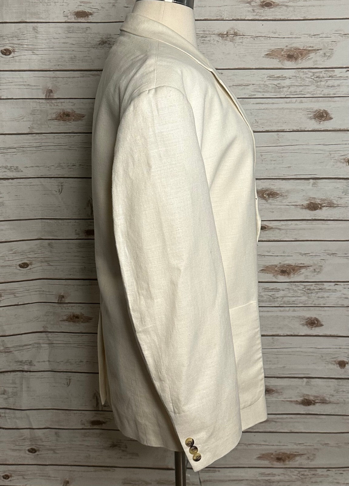 Tommy Hilfiger ivory linen cotton single-breasted sports coat blazer XL classic