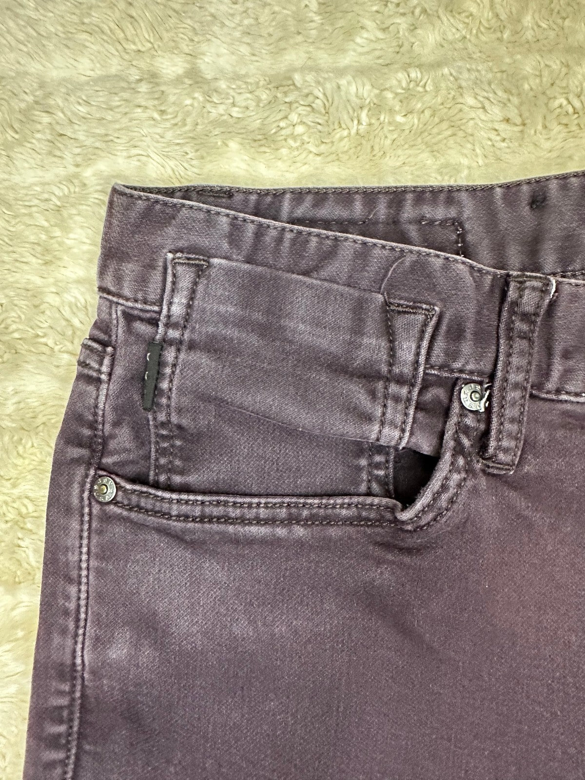 John Varvatos USA purple Bowery Slim Straight stretch denim jeans Size 33 urban